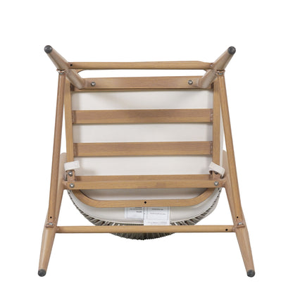 Outdoor Bar Height Metal Frame Counter Stools With Scallop Shaped Backrest & Water Resistant Cushions
