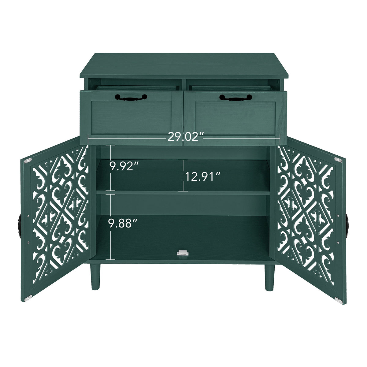 2 Door 2 Drawer Elegant Cabinet