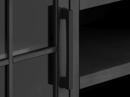 TV Stand Console For TVs Up To 80" - Black / Whiskey