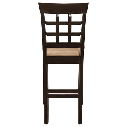 Upholstered Counter Height Stools (Set of 2) - Brown / Beige