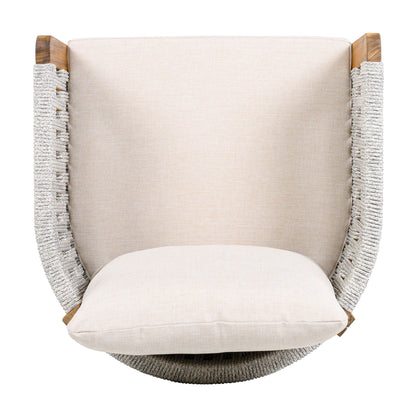 Outdoor Dining Chairs With Mix Rope Handles (Set of 2)