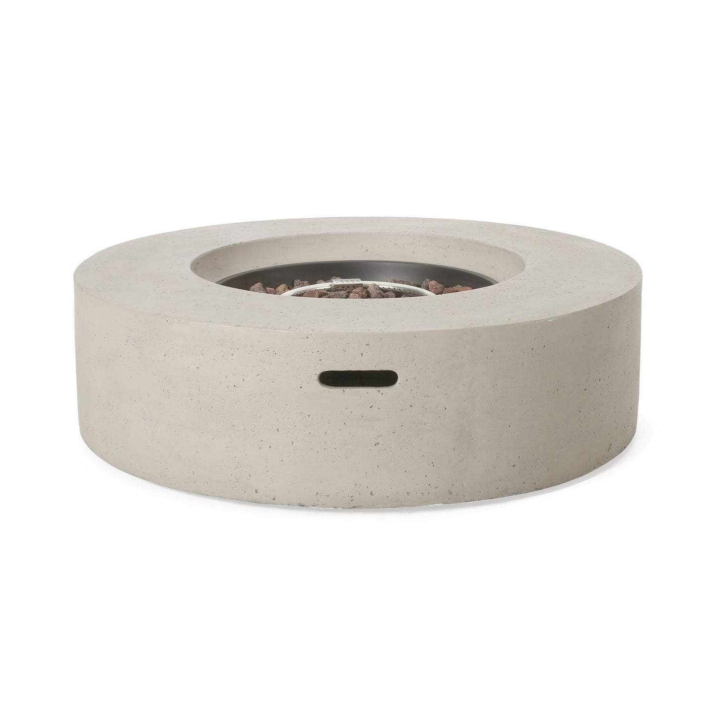 Modern Lightweight Concrete Outdoor Circular Fire Pit 50, 000 Btu