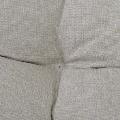 Patio Loveseat Sofa With Extra Thick Tufted Cushion - Brown