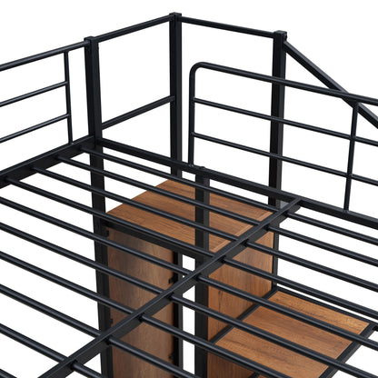 Bunk Bed With Lateral Storage Ladder And Wardrobe