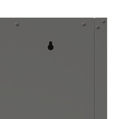 Heavy Duty, Metal Wall Mounted Tool Storage Cabinet Steel Metal Garage Storage Cabinet - Black / Gray