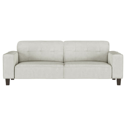 Xana - 2 Piece Upholstered Track Arm Sofa Set - Greige
