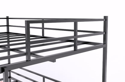 Twin Size House Loft Bed With Slide And Ladder - Black