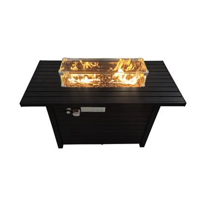 Propane Outdoor Fire Pit Table With Lid Versatile Fuel Options