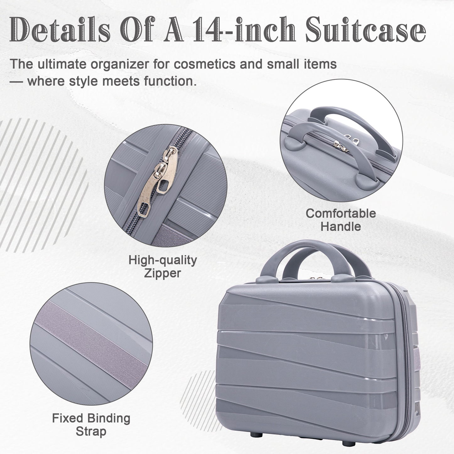 4 Piece Luggage Set, Combination Lock