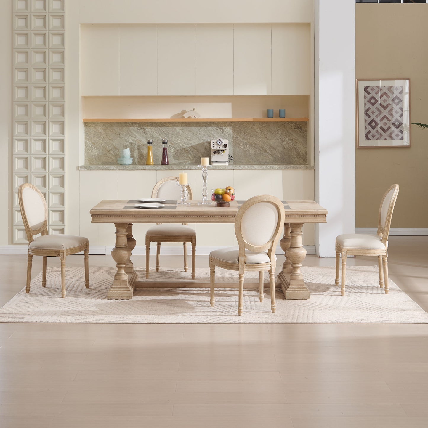 Upholstered With Round Back Dining Chairs (Set of 2)