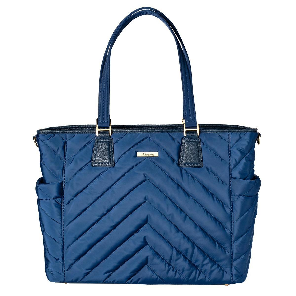 MinkeeBlue Puffer Ella Tote with Lunch & Shoe Bag