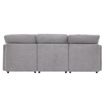 Sectional Sofa Modular U-Shaped With Ottoman & USB Ports