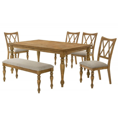 Dining Bench With Cushion - Brown
