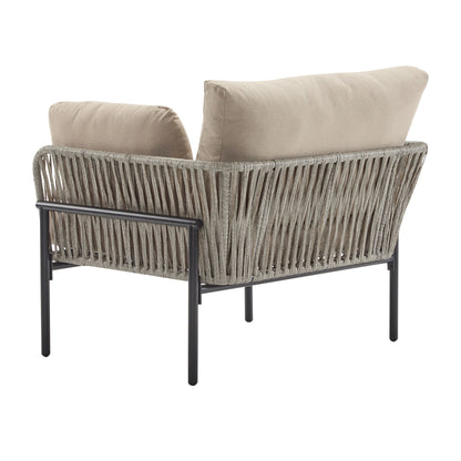 Rope Lounge Chair With Cushions For Modern Spaces