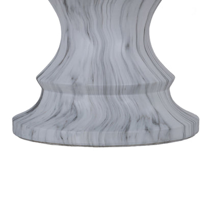 Geometric Round Outdoor End Table - Marble