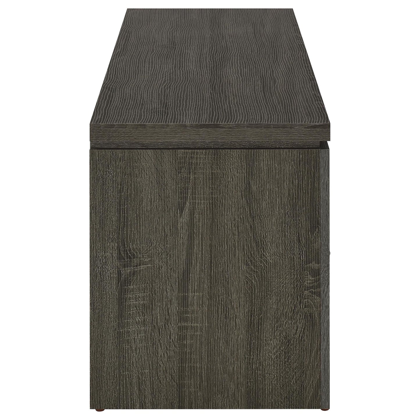 2 Drawer TV Console With Floating Top - Gray
