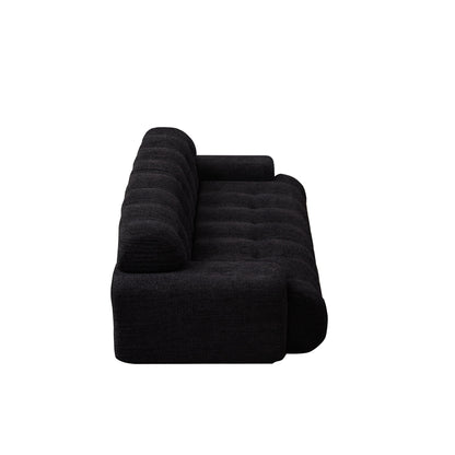 Cloud Series Minimalist Button Tufted Square Arm 3 Seater Sofa