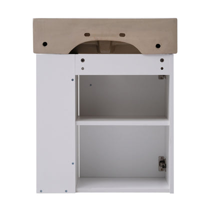 Modern Floating Bathroom Vanity With Ceramic Basin Perfect For Small Bathrooms