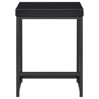 Klekner - 4 Piece Counter Height Table Set With Nesting Tables And Backless Stools - Charcoal