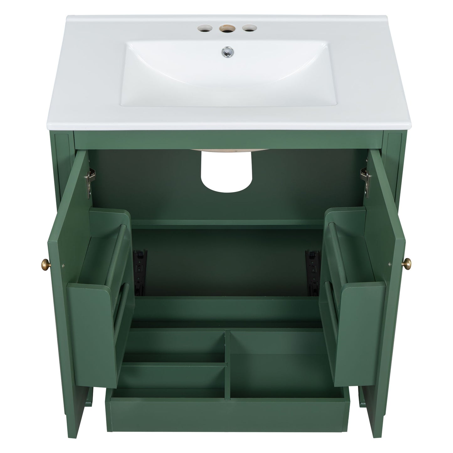 Bathroom Vanity With Sink With 2 Doors And Adjustable Shelf