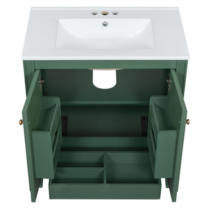 Bathroom Vanity With Sink With 2 Doors And Adjustable Shelf