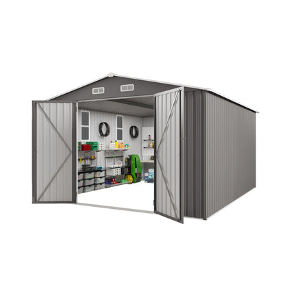 Outdoor Storage Shed With Lockable Doors