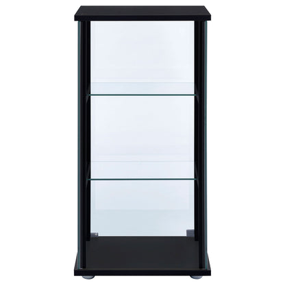 Callie - 3 Shelf Curio Cabinet - Black