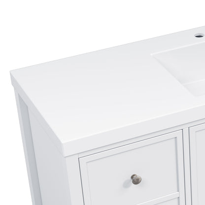 Bathroom Vanity With Separate Sink, Soft Close Doors And 4 Drawers
