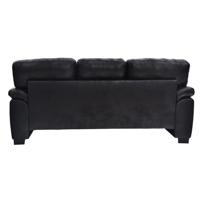 3 Seater Sofa With Padded Armrests And Triangular Leg