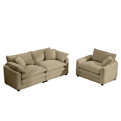 Elegant Oversized Sectional Sofa Set With Deep Seats And Flexible Layout