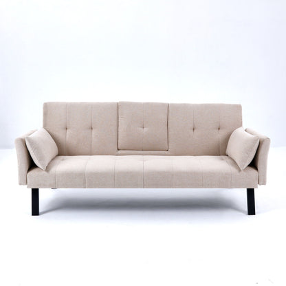 Sofa Bed With Foldable Design And Cup Holder
