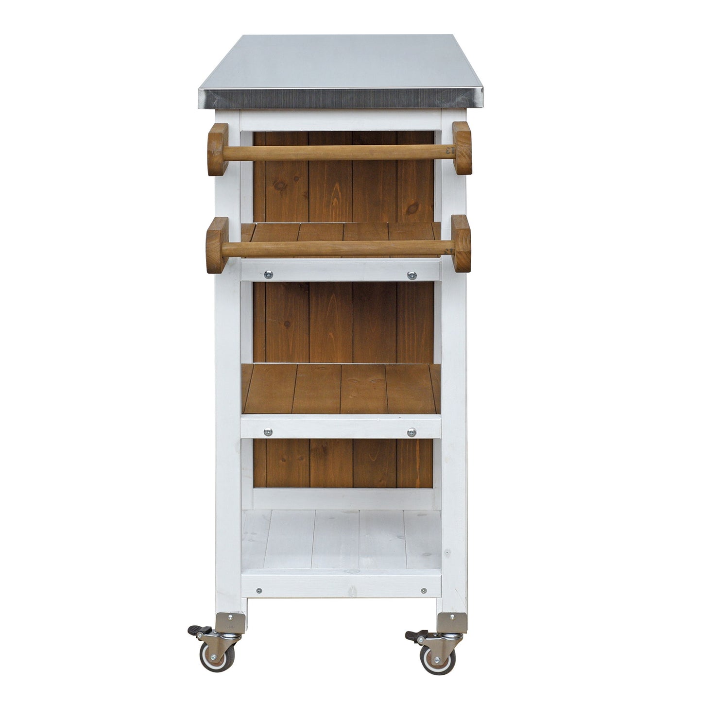 Foldable Outdoor Kitchen Island With Storage Cabinet
