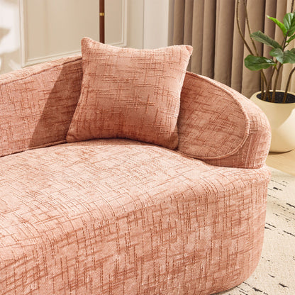 Curved 2 Person Compress Sofa With Armrests, Includes Pillows