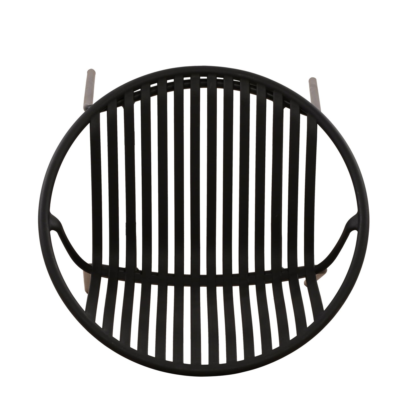 Stackable Outdoor Chairs With Breathable Plastic Backrest (Set of 2)