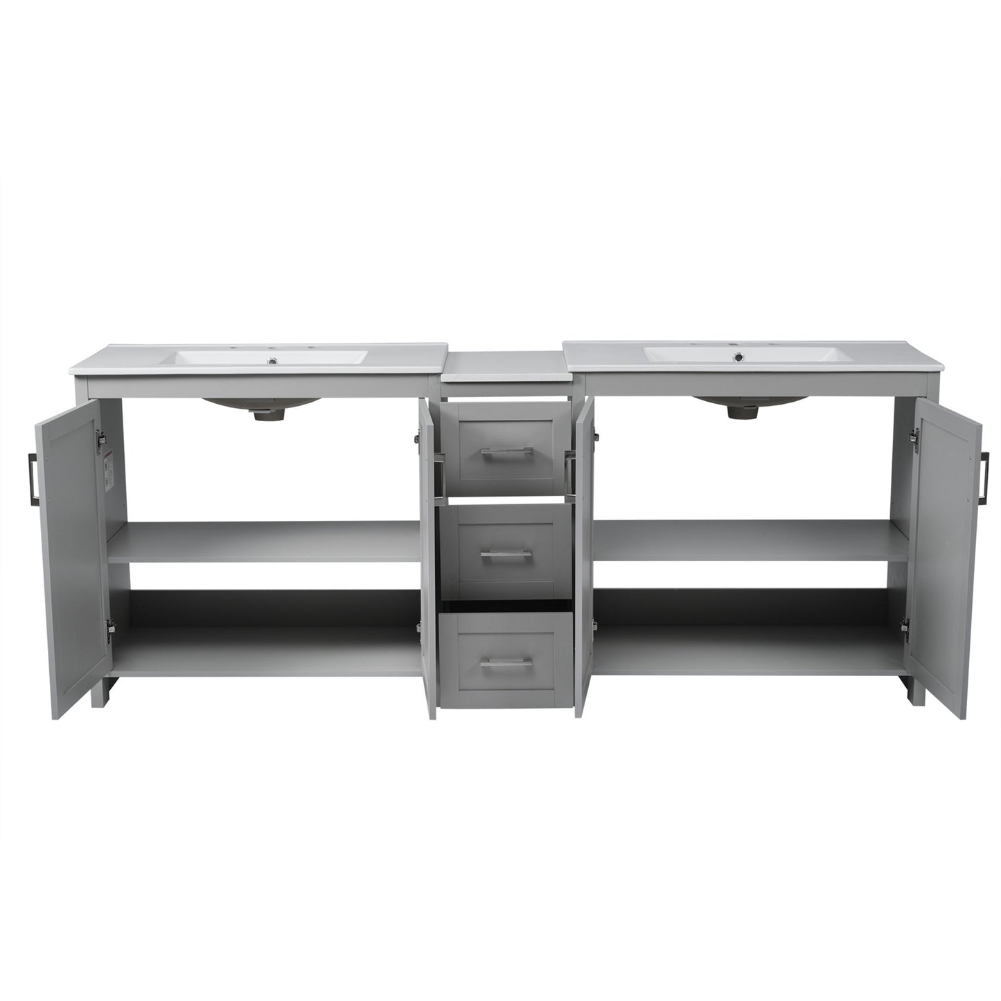 Double Sink Bathroom Vanity With Quartz Countertop