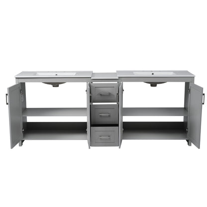Double Sink Bathroom Vanity With Quartz Countertop