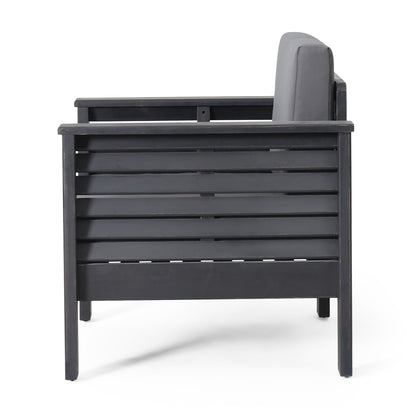 Slat Design Club Chairs With Cushions