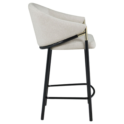 Sloped Arm Counter Stools (Set of 2) - Beige