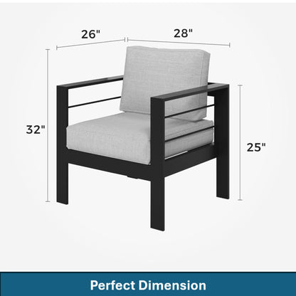 Outdoor Patio Set With All-Weather Thick Cushions