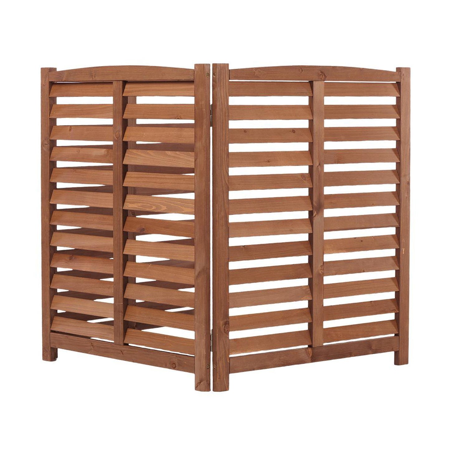 3 Panel Outdoor Wooden Air Conditioner Fence