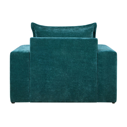 Upholstered Accent Chair With Wide Armrests And Ergonomic Back Support