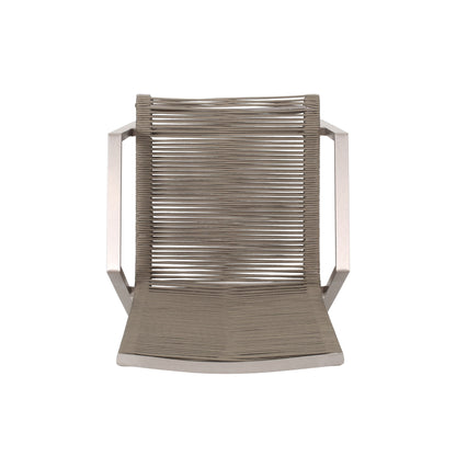 Outdoor Modern Aluminum Dining Chair Set With Rope Sea (Set of 2)