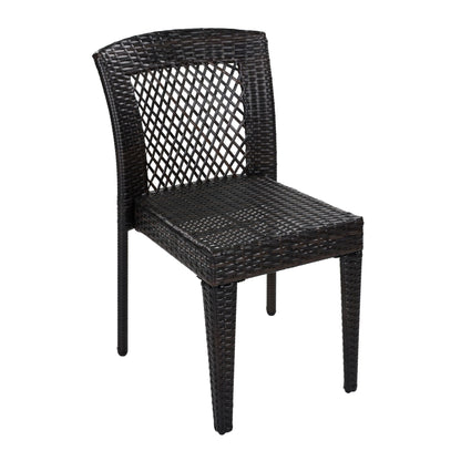 5 Piece Patio Dining Set With Chairs, Outdoor Furniture - Brown Multi / Light Teak