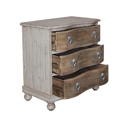 Melanie 3 Drawer Chest, gray/natural