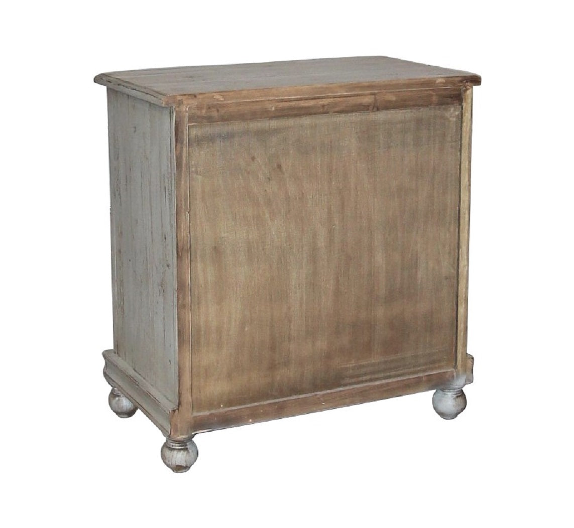 Melanie 3 Drawer Chest, gray/natural