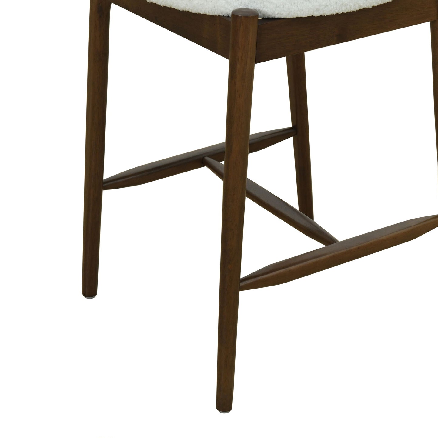 Mid Century Modern Counter Stools, Fabric Upholstered Chairs