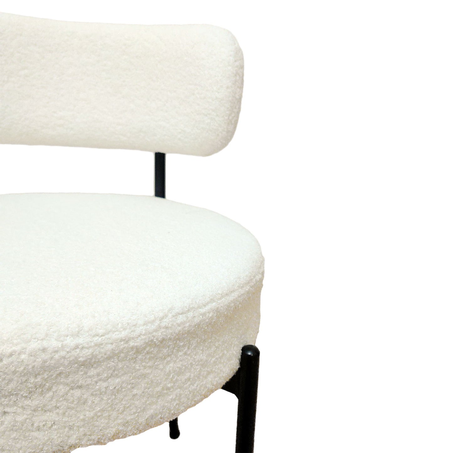 Mid-Century Modern Dining Chair With Curved Backrest