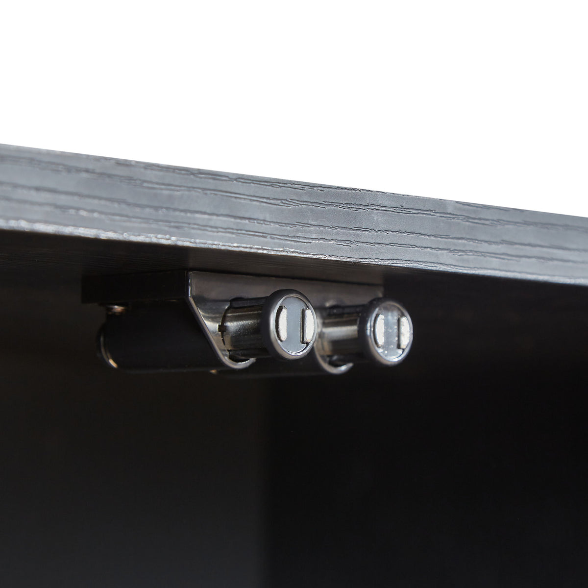 Modern 64" Wavy TV Cabinet With LED Lights - Black