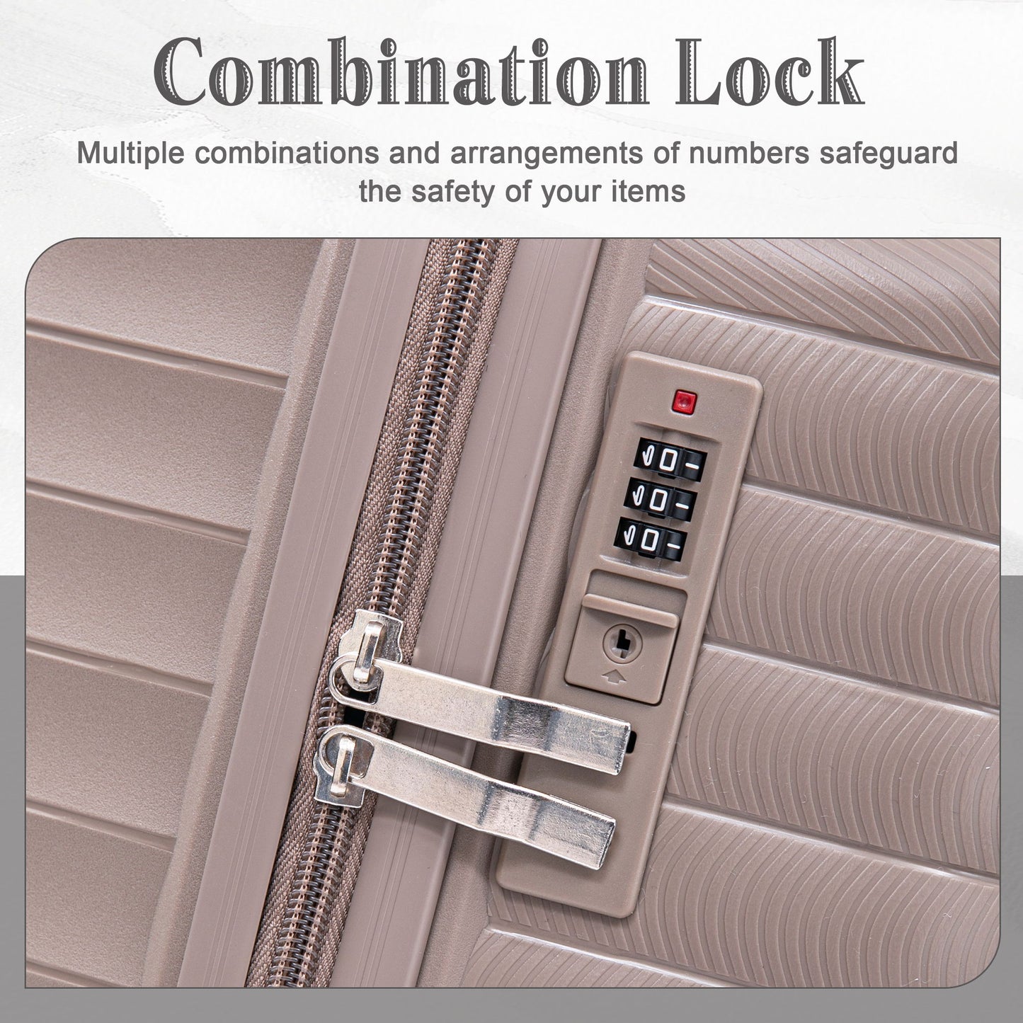 4 Piece Luggage Set, Combination Lock