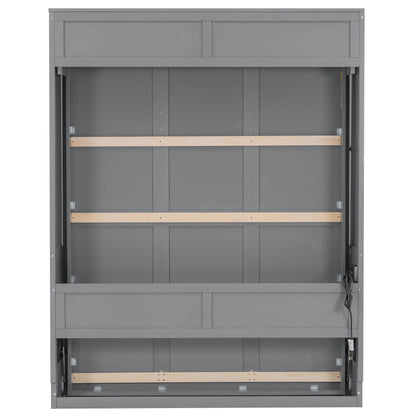 Murphy Bed With Desk, LED Lights & USB Charging Station